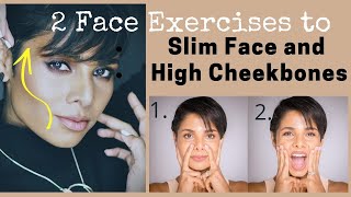 Face exercises to SLIM FACE and HIGH CHEEKBONES How To Reduce FACE FAT [upl. by Amabil]