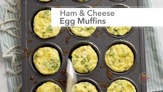 Ham amp Cheese Egg Muffins  A Perfect Breakfast [upl. by Ailimat]