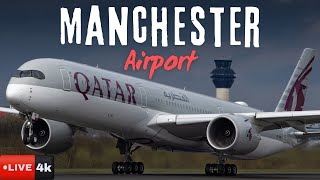 LIVE 4K Manchester Airport Plane Spotting [upl. by Amelina]