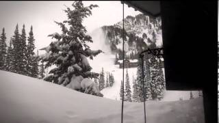 Snowbird UT Controlled Avalanche as seen from Hell Gate Condo [upl. by Selia]