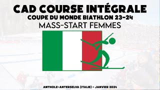 Biathlon  MassStart Femmes  AntholzAnterselva Italie  CDM 2324 Replay CAD 21012024 [upl. by Llaccm]