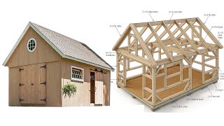 14×20 Timber PostAndBeam Barn Shed Plans With StepByStep Instructions [upl. by Galasyn745]