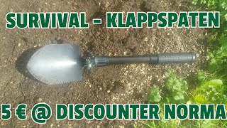 ✔ 5 € SURVIVAL KLAPPSPATEN  NORMA German Discounter ☆ [upl. by Remlap]