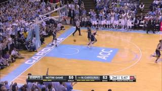 UNC Mens Basketball Highlights vs Notre Dame [upl. by Iveel498]