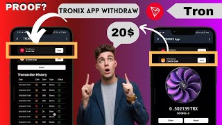 TRONIX APP Live Withdrawal Watch How To Withdraw Your Mined Coins From TRONIX Mining App Free [upl. by Eerot]