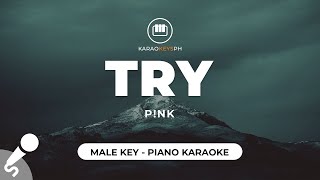 Try  Pink Male Key  Piano Karaoke [upl. by Philipp]