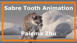 Sabre Tooth Tiger Animation by Paloma Zhu [upl. by Etiragram266]