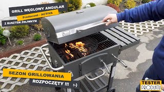 🏡 Grill węglowy 𝐀𝐂𝐓𝐈𝐕𝐀 𝐀𝐍𝐆𝐔𝐋𝐀𝐑 z Rusztem Żeliwnym i regulowanym pojemnikiem 🏠 [upl. by Nillor]