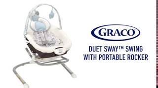 Graco® Duet Sway™ Swing with Portable Rocker [upl. by Gerbold908]