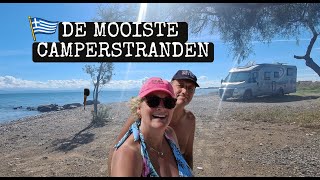 WK96 🇬🇷  DE MOOISTE CAMPERSTRANDEN  WONEN IN ONZE CAMPER [upl. by Bird610]