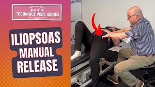 How to do a Manual Release of the Iliopsoas Muscle Group  Technique Peek Series [upl. by Verdha]