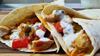 TORTILJE sa piletinom i povrćem recept  Super ukusno i brzo 4K [upl. by Czarra814]