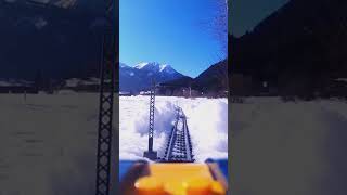 Lego TRAIN runs in beautiful winter landscape shorts [upl. by Nellir37]