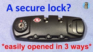 picking 692 TSA 007 suitcase lock defeated in 3 ways  is it any good [upl. by Treb]