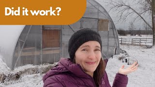 Greenhouse vs Blizzard  Does Geothermal Work in Winter [upl. by Enylorac212]