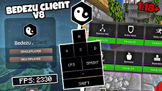 Bedezu Client V8V1 Remastered for MCPE  Armour HUD Mods Toggle and more [upl. by Laram]