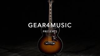 Epiphone EJ200CE Electro Acoustic Vintage Sunburst  Gear4music demo [upl. by Sandell]