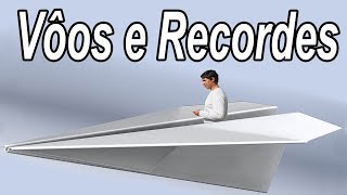 Loucuras com aviões de papel Vôos e recordes [upl. by Oliviero]