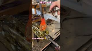 Glass Work glass glassblowing gold glassworks art glassartist welding beerglass glasslife [upl. by Bixler]