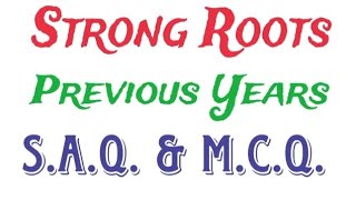 All Important Previous Years SAQ amp MCQ from Strong roots  Class 12  100 Common in Exam 2025 [upl. by Florry245]