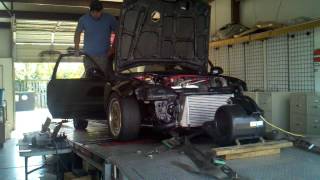 b18 turbo on dyno 900 plus hp [upl. by Cherilyn]