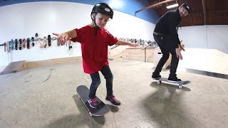 HOW TO TEACH A KID TO SKATEBOARD [upl. by Giverin]