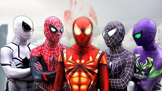 SPIDERMAN vs VILLAIN World Story  New FIRESUPERHERO is Kind   Amazing Stunts Action [upl. by Uhsoj]