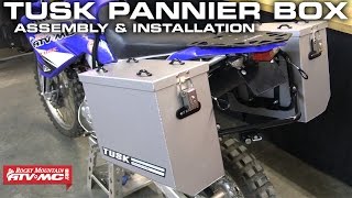 Tusk Aluminum Motorcycle Pannier Assembly amp Installation [upl. by Ricarda]