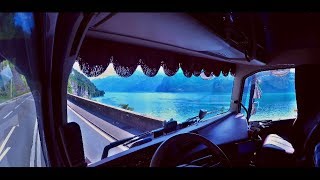 Trucking Around Italian And Swiss Lakes 4K [upl. by Hcahsem]