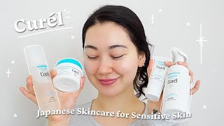 JBeauty for Sensitive Skin 💚 CUREL Brand Review [upl. by Ahsielat]