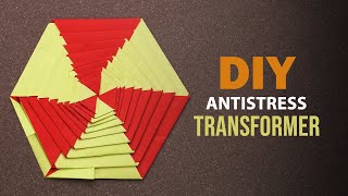 DIY Anti stress Transformer  Paper Toy  Paper Spin  Origami Anti stress Transformer VENTUNOART [upl. by Melisa677]