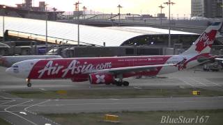 AirAsia X Airbus A330300 9MXXC takeoff from KIXRJBB Osaka  Kansai RWY 06R [upl. by Downs]