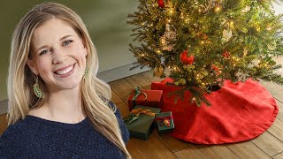 How to Make a Basic Tree Skirt  Free Project Tutorial [upl. by Eivets]