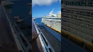 Listening two cruise ships with a horn battle shorts cruiseship battle [upl. by Jehial]