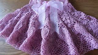 Falda Crochet para Niña con Piñas parte 2 de 3 [upl. by Feil853]