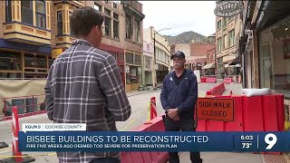 Bisbee building rebuild underway five weeks after fire [upl. by Leilah401]