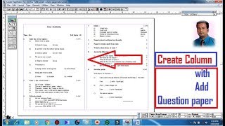 How to create column in Pagemaker  with add question paper [upl. by Schlesinger]