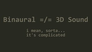 What Actually is Binaural Audio  Binaural HRTF ASMR [upl. by Delanty]