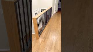 An easy update to an old railing diy stairs staircase budgetdiy homeimprovement home reno [upl. by Craddock]