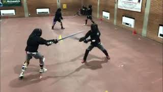 Sparring di Spada a due mani  Mathias Bianchi vs Giulio Poggiaroni [upl. by Dixon953]