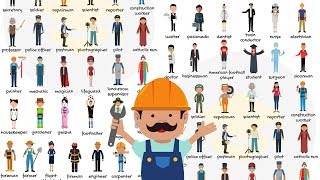 List of Jobs and Occupations in English  Types of Jobs  Learn Different Job Names [upl. by Thatch]