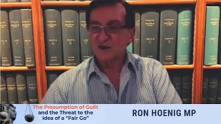 The Presumption of Guilt Conference  ICAC and Presumption of Innocence Ron Hoenig MP [upl. by Eynahpets]