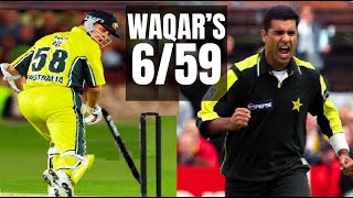 Fearless Waqar Younis Dominates with Unmatchable Swing  Match Winning Spell  Pakistan vs Australia [upl. by Fleta]