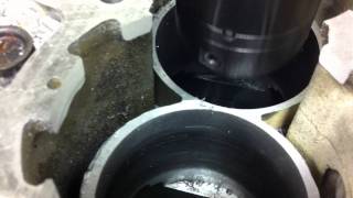 Machining Lower Sleeve Register on Nissan SR20 for AEBS Sleeves [upl. by Trevethick]