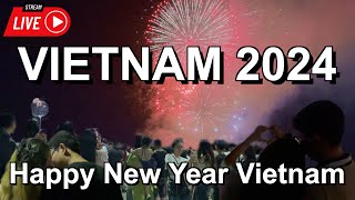 New Year 2024 Ho Chi Minh City Fireworks 🇻🇳 New Year Countdown Vietnam 2024 [upl. by Juley]