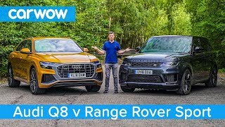 Audi Q8 vs Range Rover Sport 2020  see which SUV is the best  carwow [upl. by Fauch]