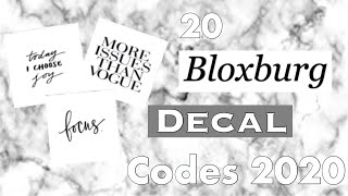 ROBLOX  Bloxburg Aesthetic Decal Codes 2020 [upl. by Socin]