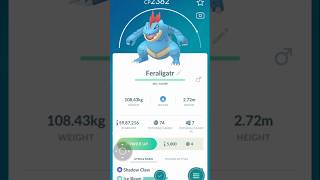 Croconaw pokemon evolve in a Feraligatr pokemon pokemon go trending shiny viral shorts [upl. by Littell]