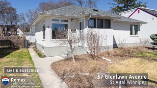 House for Sale at 57 Glenlawn Avenue in St Vital Winnipeg [upl. by Ardnaek]