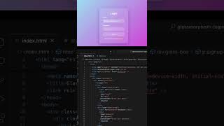 Glassmorphism Login Form using HTML amp CSS [upl. by Anehs959]